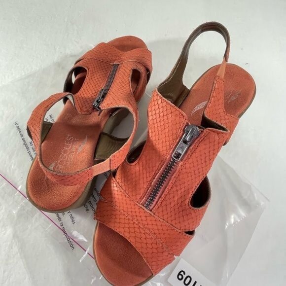 Aerosoles heel rest women's coral sandels 7.5 duffle bog leather - Picture 11 of 14